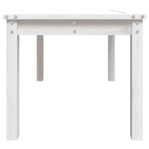 Tavolo da Giardino Bianco 82,5x50,5x45 cm Legno Massello Pino
