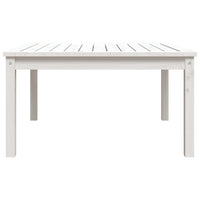 Tavolo da Giardino Bianco 82,5x82,5x45cm Legno Massello di Pino