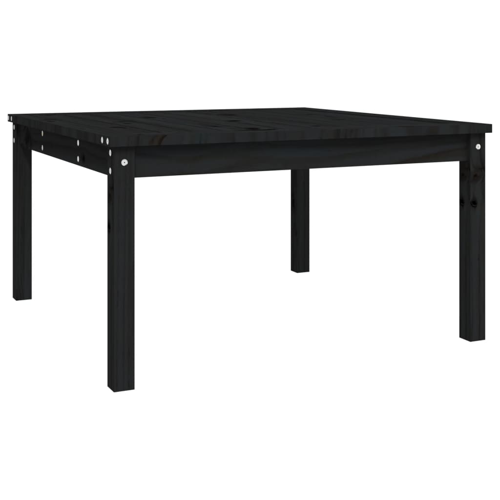 Tavolo da Giardino Nero 82,5x82,5x45 cm Legno Massello di Pinocod mxl 81994