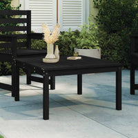 Tavolo da Giardino Nero 82,5x82,5x45 cm Legno Massello di Pinocod mxl 81994