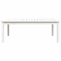 Tavolo da Giardino Bianco 121x82,5x45 cm Legno Massello di Pino