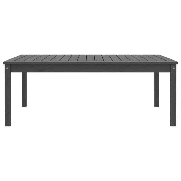 Tavolo da Giardino Grigio 121x82,5x45 cm Legno Massello di Pino 824129