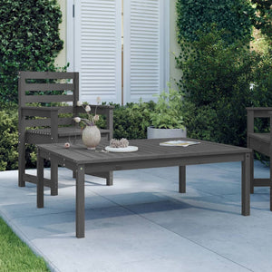 Tavolo da Giardino Grigio 121x82,5x45 cm Legno Massello di Pino 824129