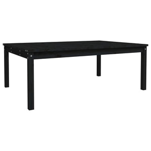 Tavolo da Giardino Nero 121x82,5x45 cm Legno Massello di Pino 824131