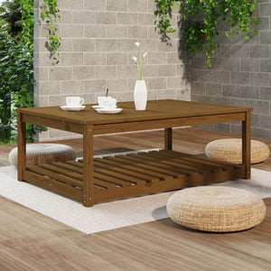 Tavolo da Giardino Ambra 121x82,5x45 cm Legno Massello di Pino 824151