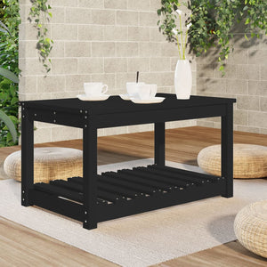 Tavolo da Giardino Nero 82,5x50,5x45 cm Legno Massello Pinocod mxl 105918