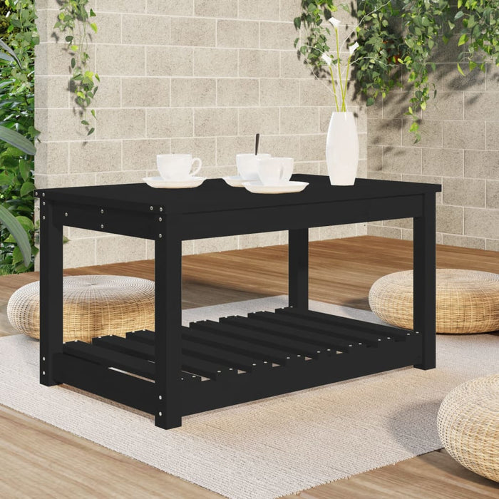 Tavolo da Giardino Nero 82,5x50,5x45 cm Legno Massello Pinocod mxl 105918