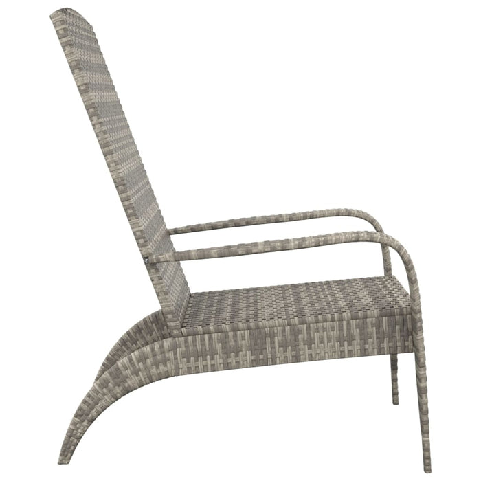Sedia da giardino Adirondack grigia in polyrattan 319695