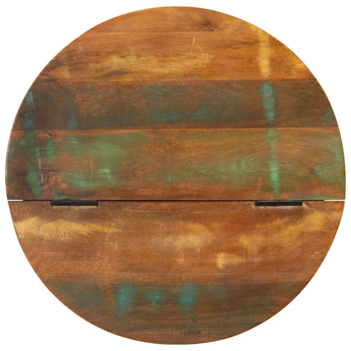 Tavolino da Salotto Bianco 50x27 cm Legno Massello di Recupero 351754