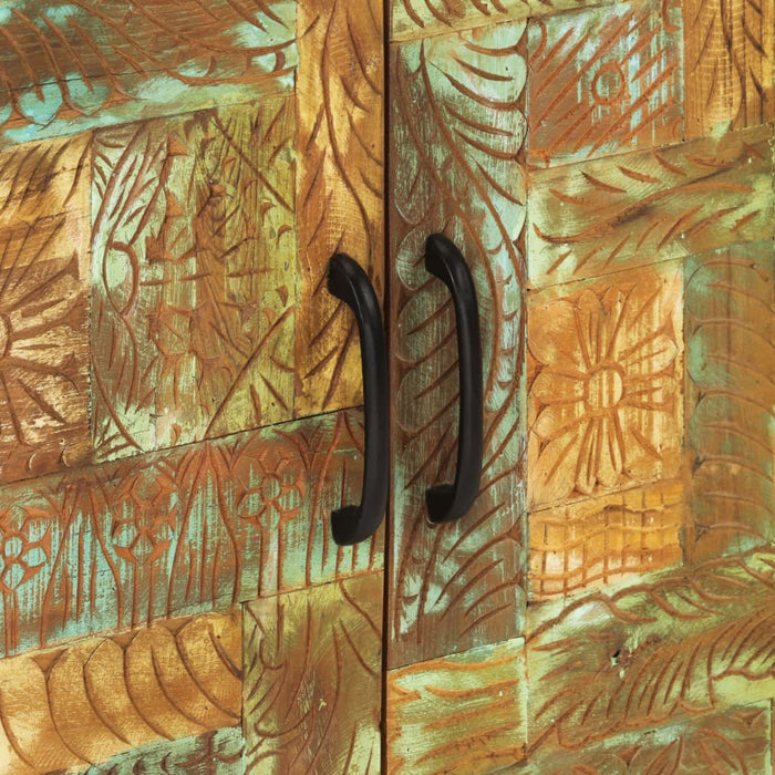 Credenza Intagliata a Mano 55x30x75 cm Legno Massello Recupero 351757