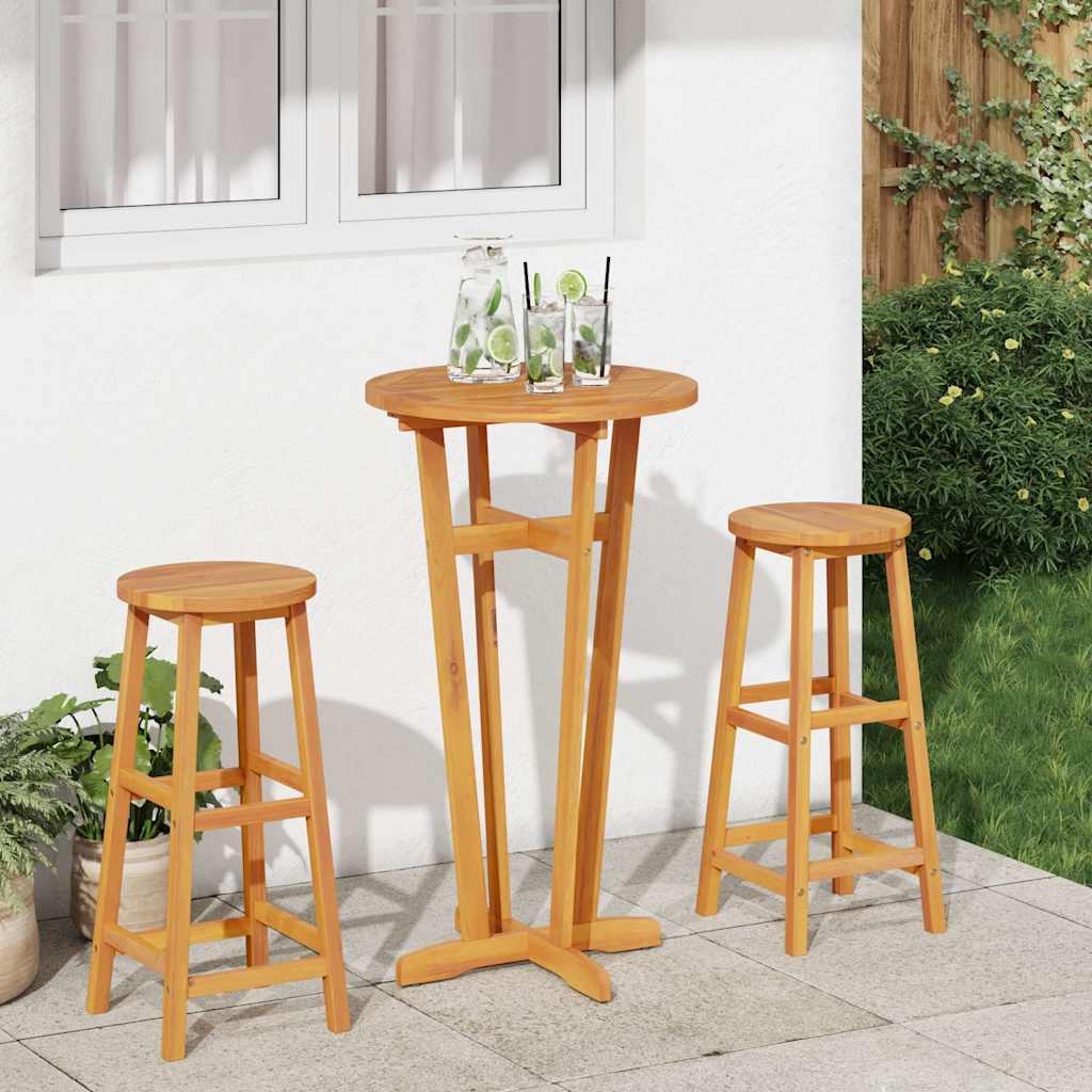 Tavolo da Bar da Giardino Ø60x105 cm Legno Massello di Acacia 319698