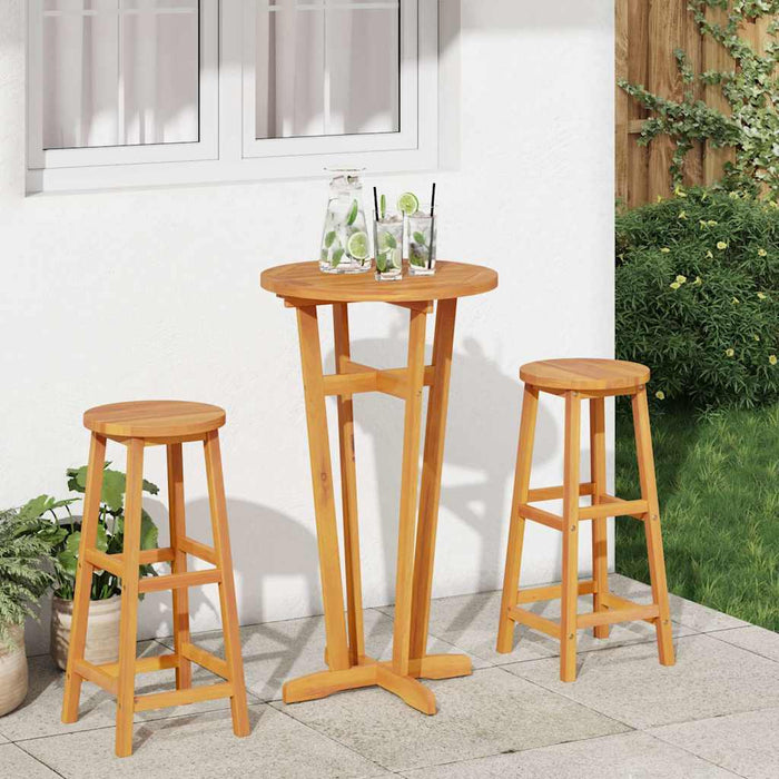 Tavolo da Bar da Giardino Ø60x105 cm Legno Massello di Acacia 319698