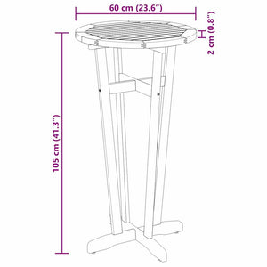 Tavolo da Bar da Giardino Ø60x105 cm Legno Massello di Acacia 319698