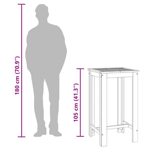 Tavolo da Bar da Giardino 60x60x105 cm Legno Massello di Acacia 319700