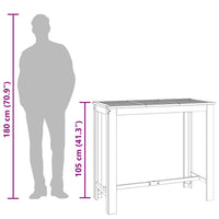 Tavolo da Bar da Giardino 120x60x105cm Legno Massello di Acacia 319701