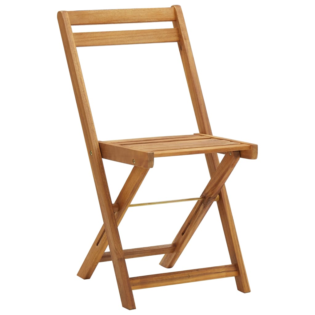 Set da Bistrò Pieghevole 3pz con Cuscini Legno Massello Acacia 319705