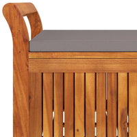 Panca da giardino mobile da giardino per esterni terrazza portaoggetti con cuscino 91 cm legno di acacia 02_0011809