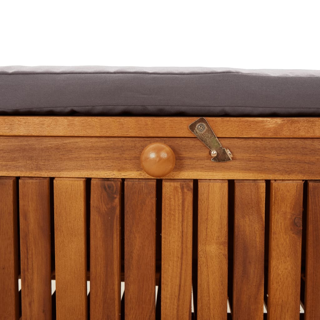 Panca da giardino mobile da giardino per esterni terrazza portaoggetti con cuscino 91 cm legno di acacia 02_0011809