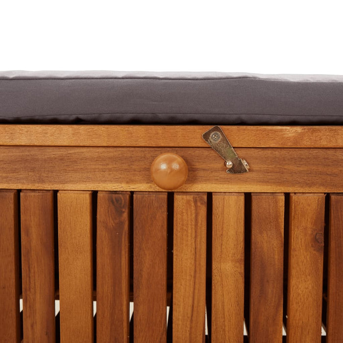 Panca da giardino mobile da giardino per esterni terrazza portaoggetti con cuscino 91 cm legno di acacia 02_0011809