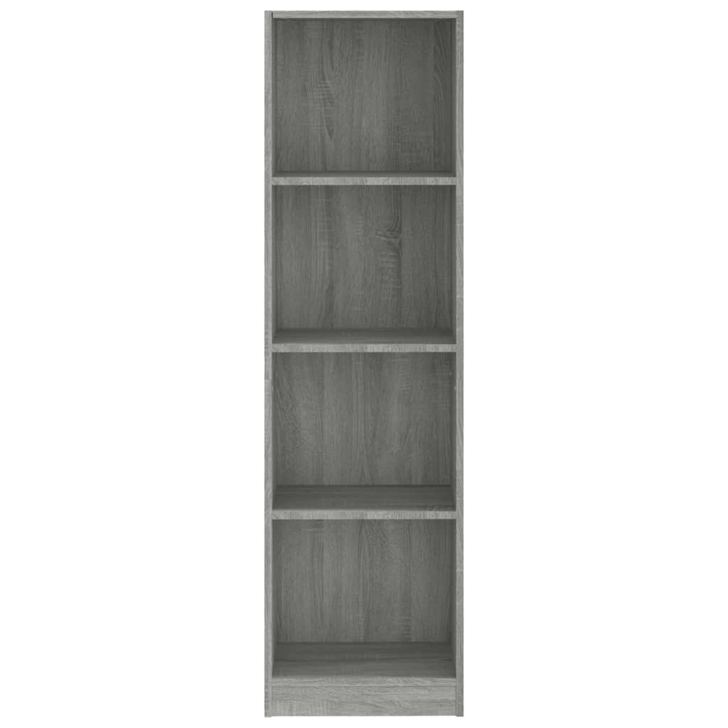 Libreria 4 Ripiani Grigio Sonoma 40x24x143 cm Legno Multistrato 816066