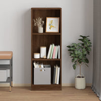 Libreria 3 Ripiani Rovere Marrone 40x24x109cm Legno Multistrato 819256
