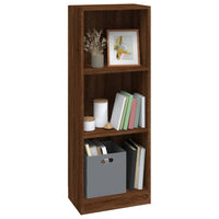 Libreria 3 Ripiani Rovere Marrone 40x24x109cm Legno Multistrato 819256