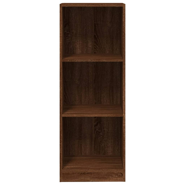Libreria 3 Ripiani Rovere Marrone 40x24x109cm Legno Multistrato cod mxl 21069