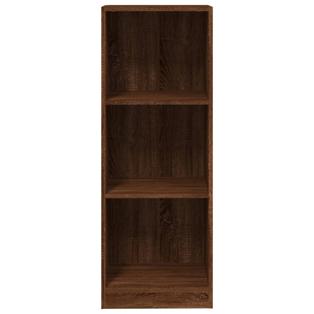 Libreria 3 Ripiani Rovere Marrone 40x24x109cm Legno Multistrato 819256