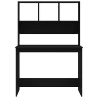 Scrivania con Mensole Nera 102x45x148 cm in Legno Multistrato 823001