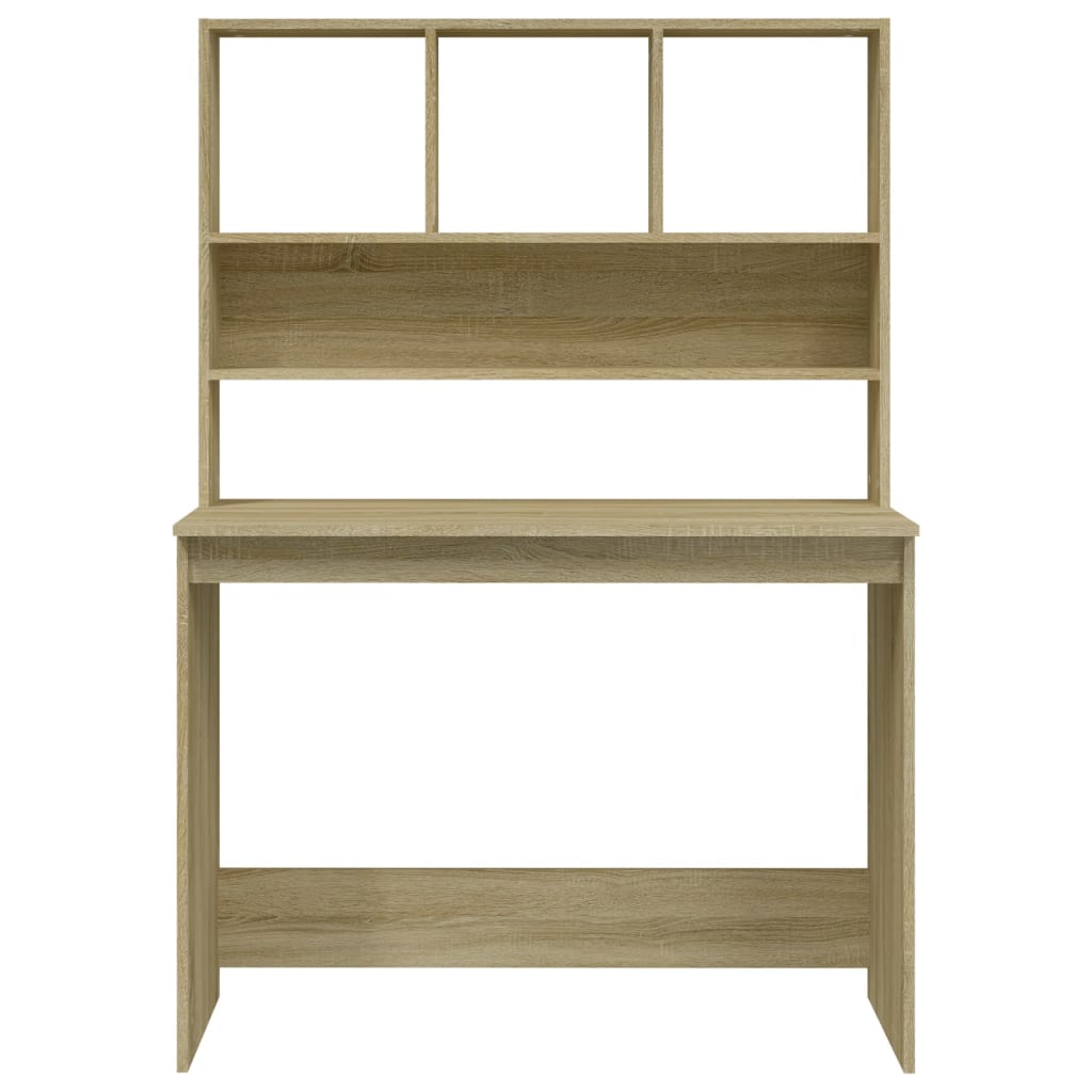Scrivania Mensole Rovere Sonoma 102x45x148 cm Legno Multistrato 823003