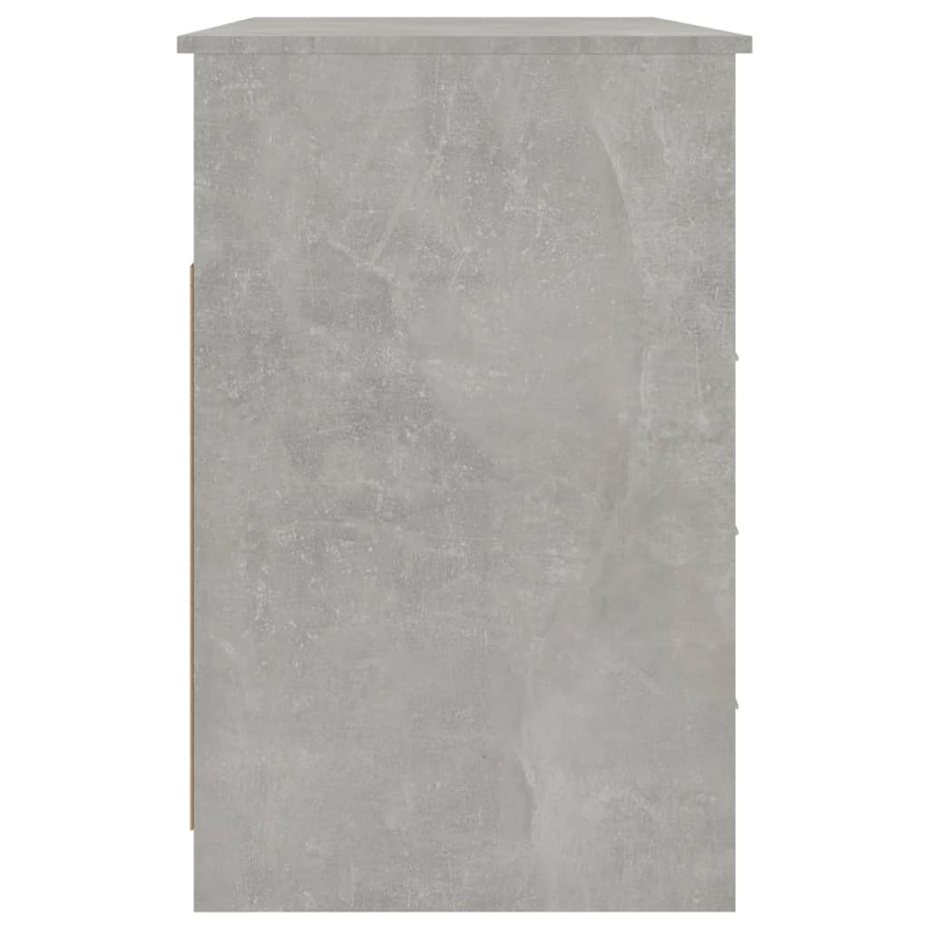 Scrivania tavolo postazione di lavoro mobile per computer studio con cassetti 102 x 50 x 76 cm pannelli in derivati ​​grigio 02_0023470