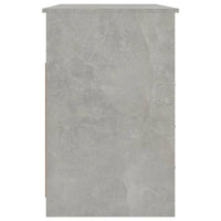 Scrivania tavolo postazione di lavoro mobile per computer studio con cassetti 102 x 50 x 76 cm pannelli in derivati ​​grigio 02_0023470
