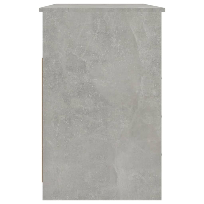 Scrivania tavolo postazione di lavoro mobile per computer studio con cassetti 102 x 50 x 76 cm pannelli in derivati ​​grigio 02_0023470