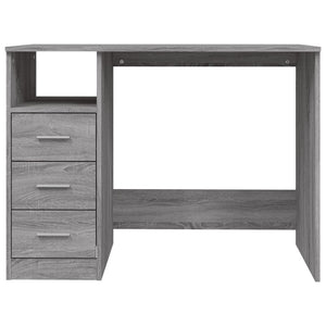 Scrivania Cassetti Grigio Sonoma 102x50x76 cm Legno Multistrato 823038