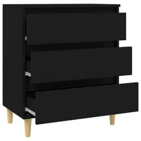 Credenza-Buffet-Armadio da cucina Nero 60x35x70 cm in Legno Multistrato 592897