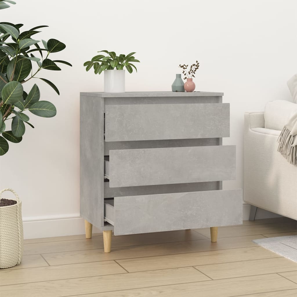 Credenza-Buffet-Armadio da cucina Grigio Cemento 60x35x70 cm in Legno Multistrato 321354
