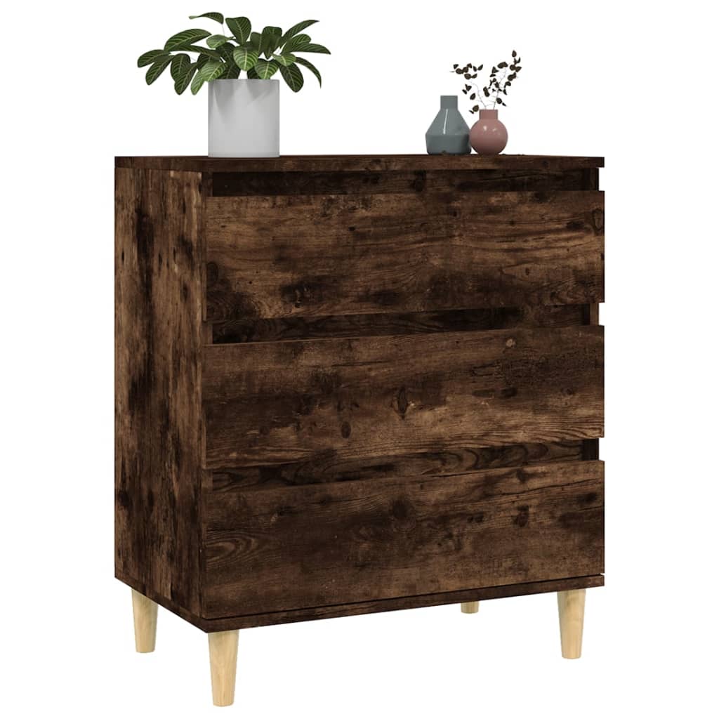 Credenza Rovere Fumo 60x35x70 cm in Legno Multistrato 823045
