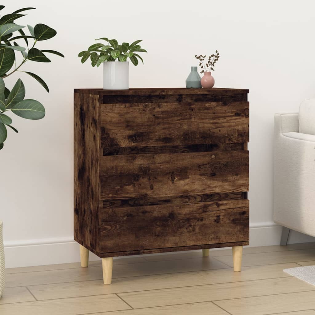 Credenza Rovere Fumo 60x35x70 cm in Legno Multistrato 823045