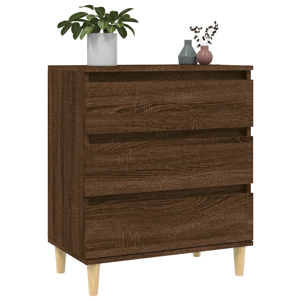 Credenza Rovere Marrone 60x35x70 cm in Legno Multistrato 823047