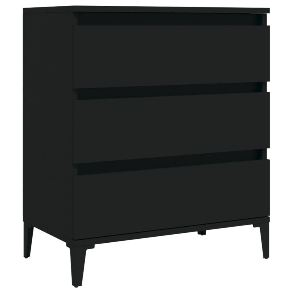Credenza-Buffet-Armadio da cucina Nero 60x35x70 cm in Legno Multistrato 488699