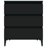 Credenza-Buffet-Armadio da cucina Nero 60x35x70 cm in Legno Multistrato 488699