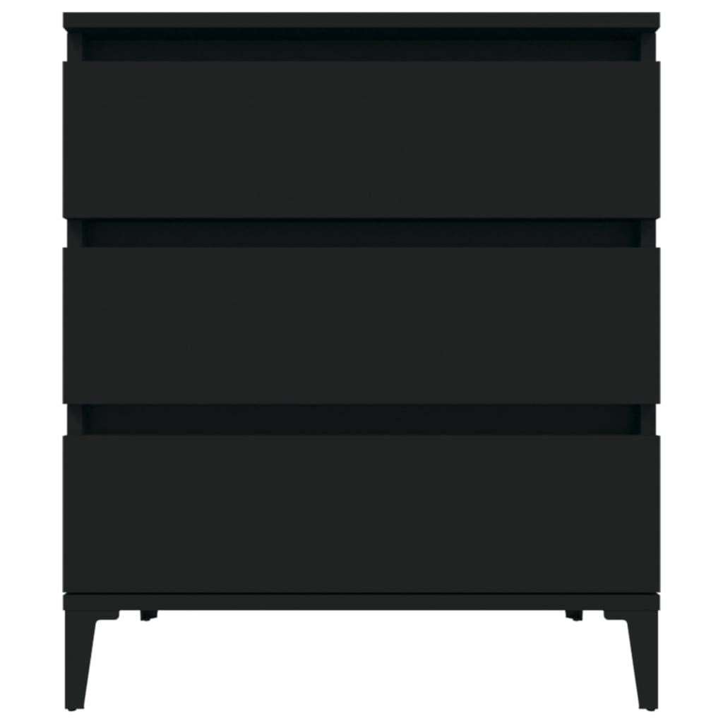 Credenza Nero 60x35x70 cm in Legno Multistrato 823049