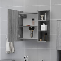 Mobile da Bagno a Specchio Grigio Sonoma 62,5x20,5x64 cm Legno cod mxl 76918