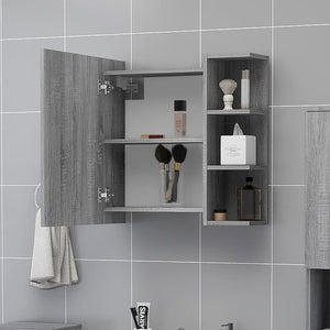 Mobile da Bagno a Specchio Grigio Sonoma 62,5x20,5x64 cm Legno cod mxl 76918
