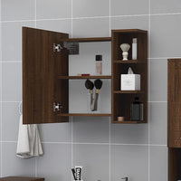 Mobile Bagno con Specchio Rovere Marrone 62,5x20,5x64 cm Legno cod mxl 61571
