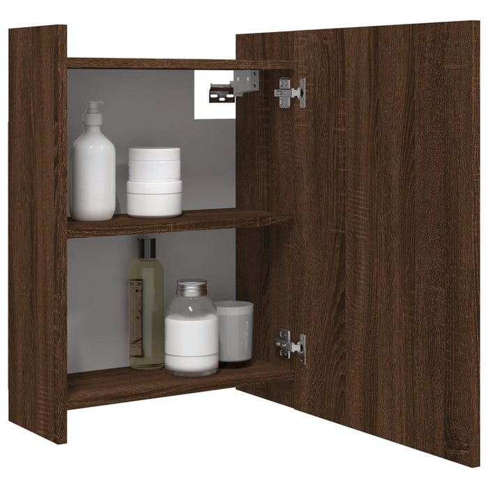 Mobile Bagno con Specchio Rovere Marrone 62,5x20,5x64 cm Legno cod mxl 61571