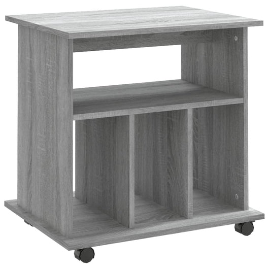 Armadietto con Ruote Grigio Sonoma 60x45x60cm Legno Multistrato 826355