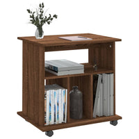 Armadietto Ruote Rovere Marrone 60x45x60 cm Legno Multistrato 826356