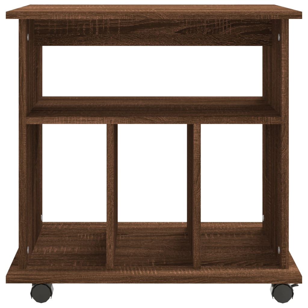 Armadietto Ruote Rovere Marrone 60x45x60 cm Legno Multistrato 826356