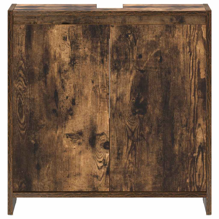 Armadietto Bagno Rovere Fumo 60x33x61 cm in Legno Multistrato